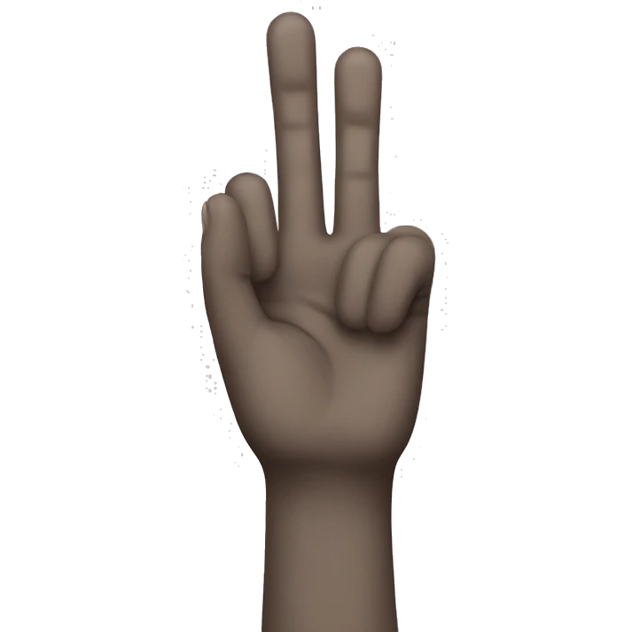 Three fingers up  emoji