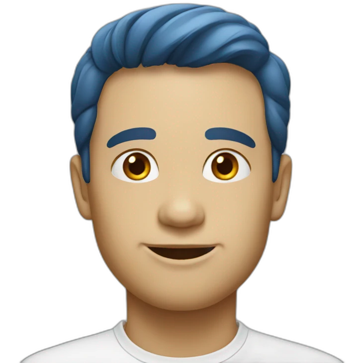 Chat bleu emoji