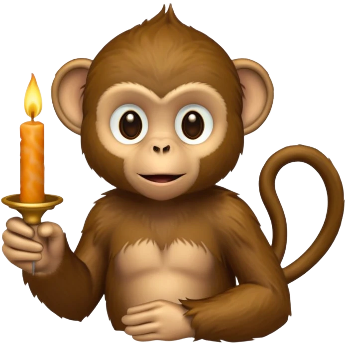 candle-holding monkey emoji