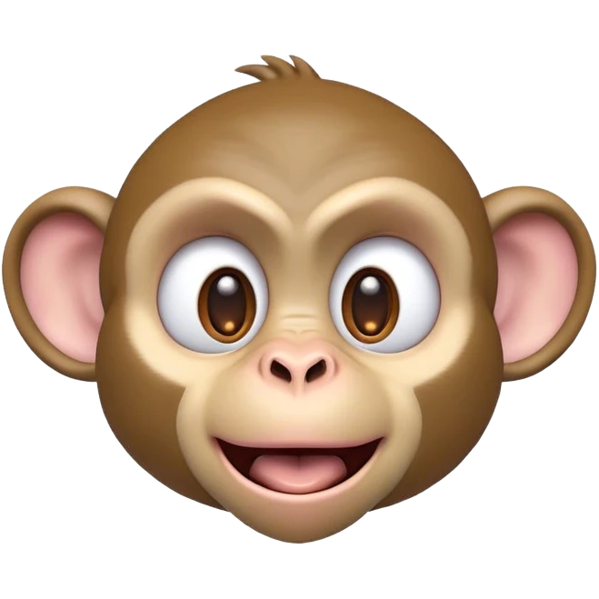 Cinematic Comical Macaque Portrait Emoji, Head tilted dramatically with an exaggeratedly shocked expression, featuring a dynamic, animated face with wide, comically expressive eyes full of humorous disbelief, Simplified yet hilariously expressive features, highly detailed, glowing with a slightly sassy glow, high shine, dramatic yet playful, stylized with an air of quirky primate attitude, soft glowing outline, capturing the essence of a meme-worthy macaque that looks ready to side-eye its way into viral fame! emoji