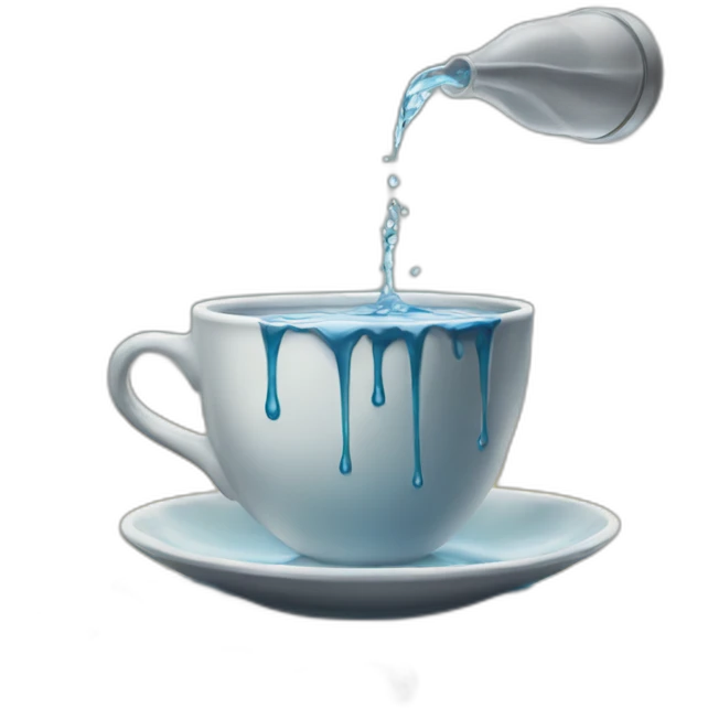 dripping water cup still life emoji