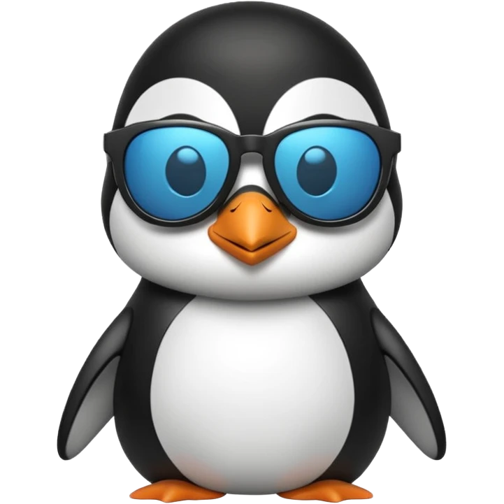 Penguin with sunglasses emoji