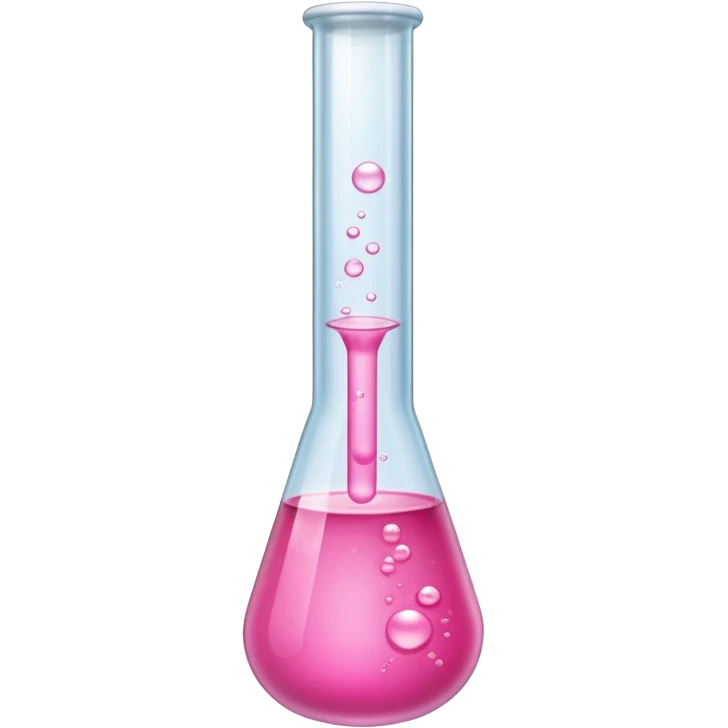 pink liquid in test tube simple bubbling emoji