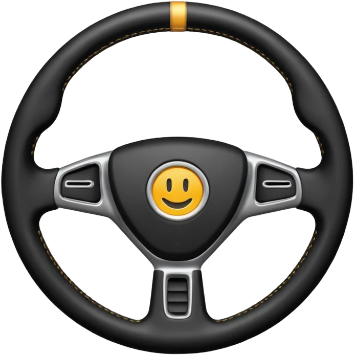 car with just a steering wheel  emoji