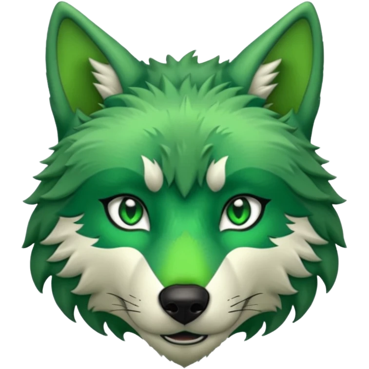 green wolf head emoji