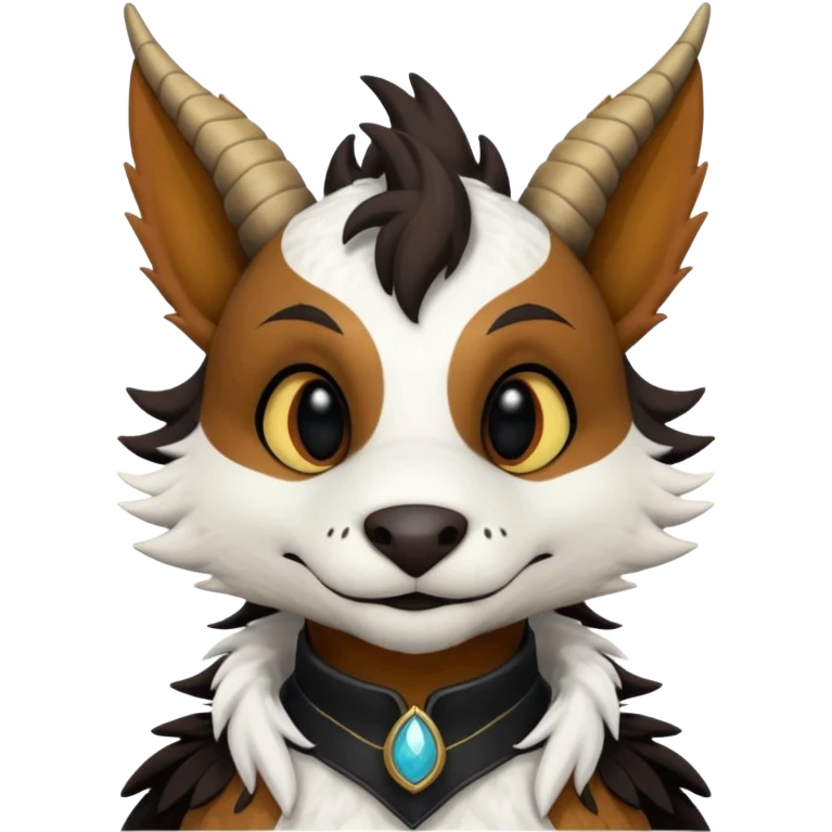 "Telephone" the brown, black and white anthropomorphic anthro "Dutch Angel Dragon" furry original species fursona fursuit emoji