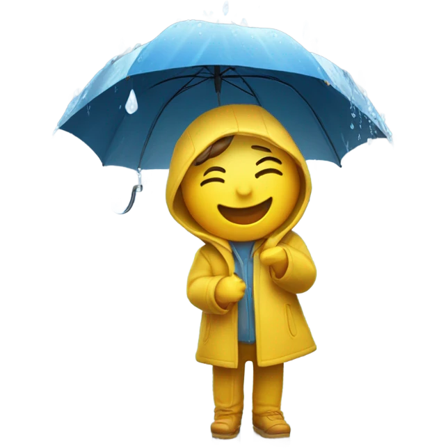 Singing in the rain emoji