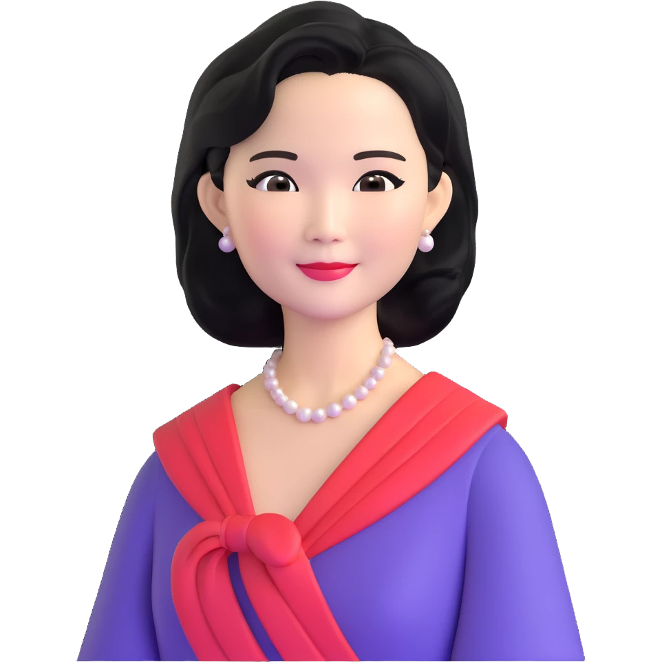 Teresa Teng iconic Asian singer with elegant look, upper body emoji