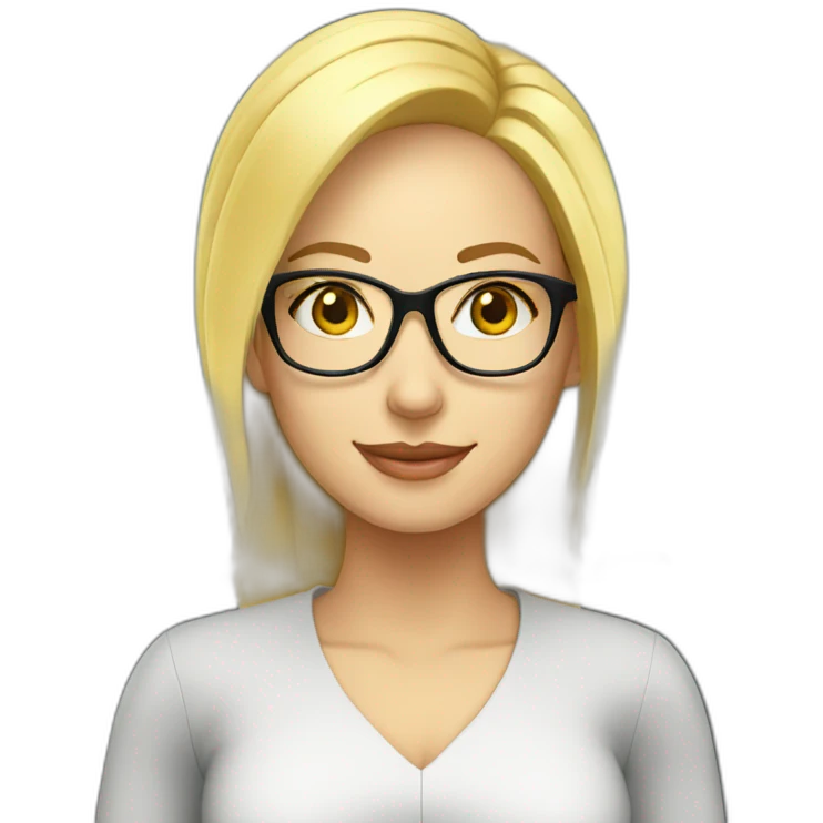 teacher-blonde-glasses-blackboard emoji