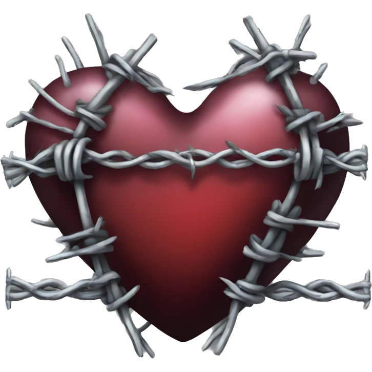 gothic heart with barbed wire emoji