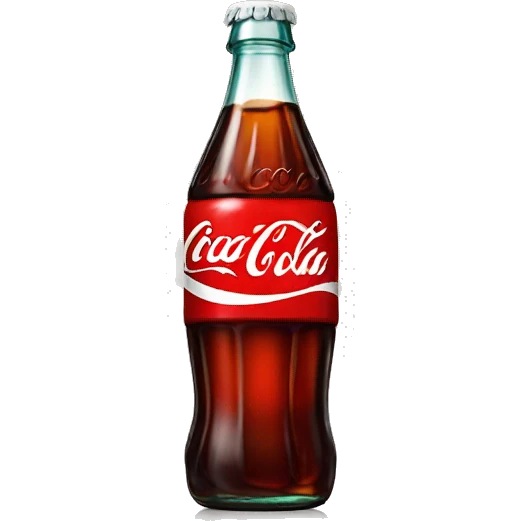 A bottle of coca cola emoji
