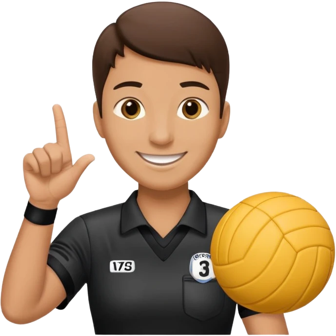 a ref adding a point to a volleyball scorekeeper emoji