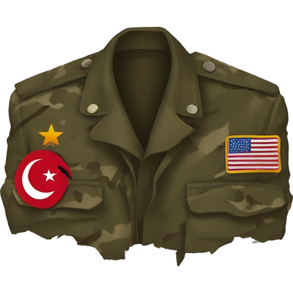 torn dirty military jacket turkey emoji