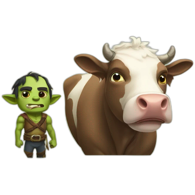 cow and orc emoji