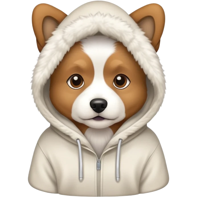 dog wearing hoodie emoji
