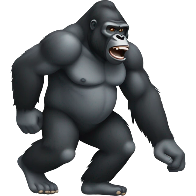 Gorilla dragging knuckles emoji