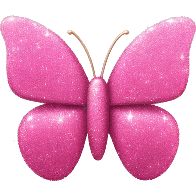 Pink glitter butterfly  emoji