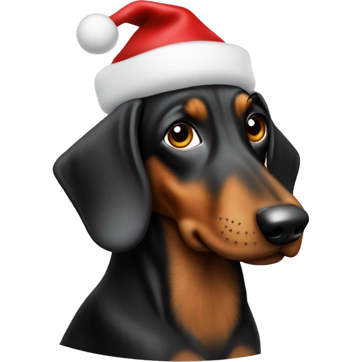 Dackel mit weihnachtsmütze emoji