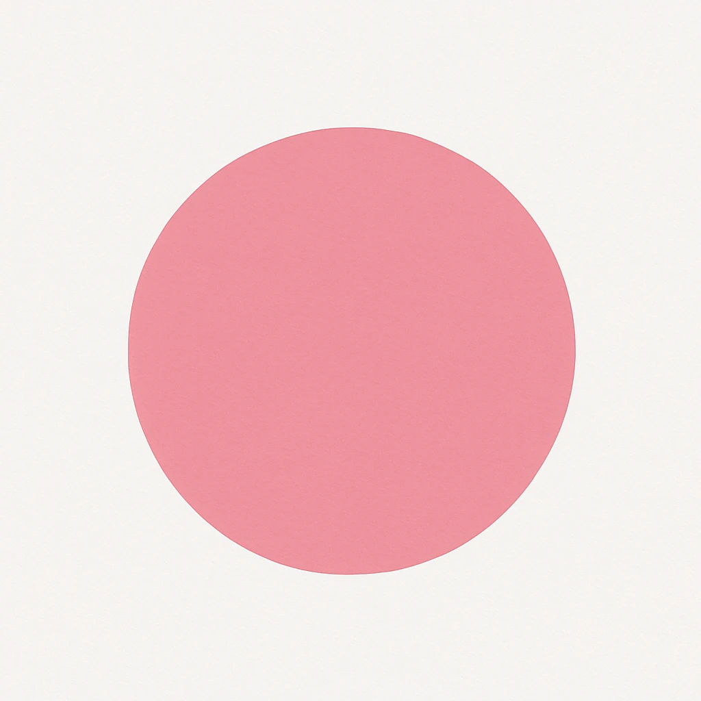 pink circle minimalistic style with white background emoji