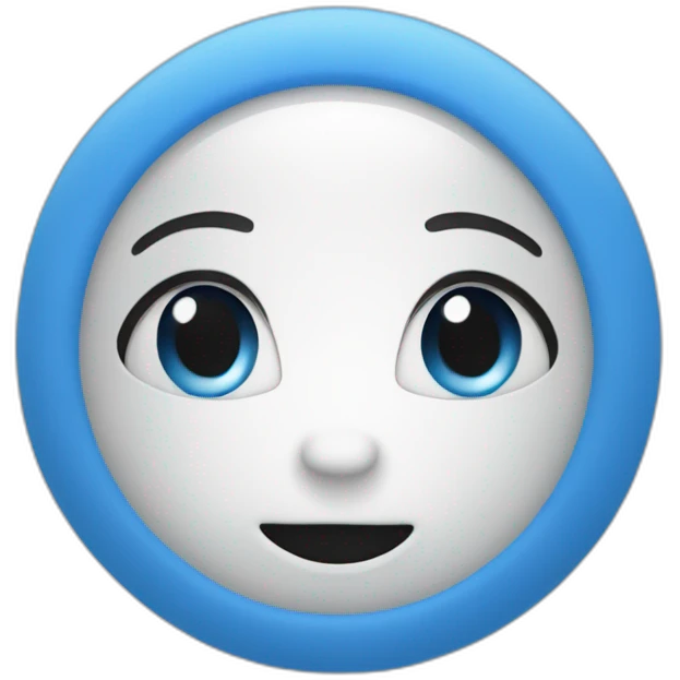 Coeur blanc et bleu emoji