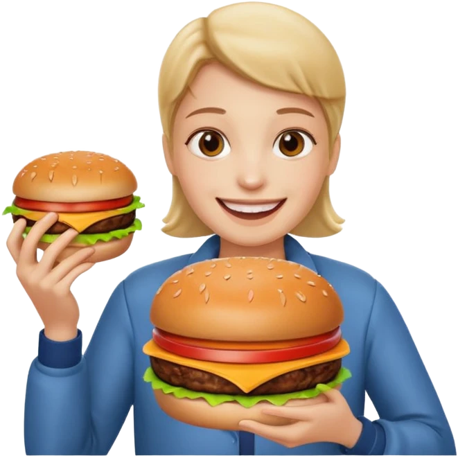🥺 holding burger emoji