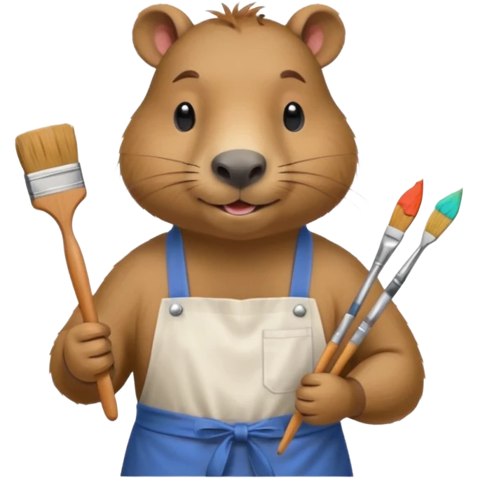 capybara painter emoji