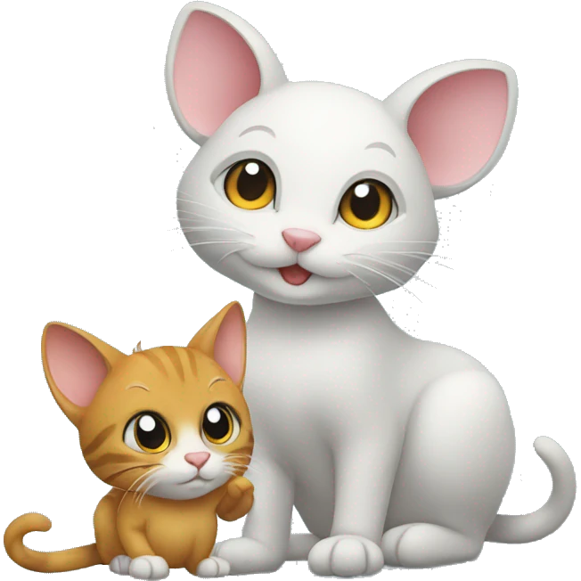 Cat and mouse emoji