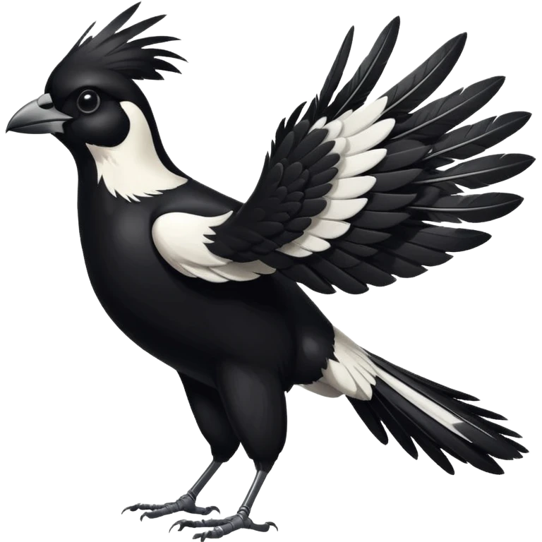 Magpie running emoji