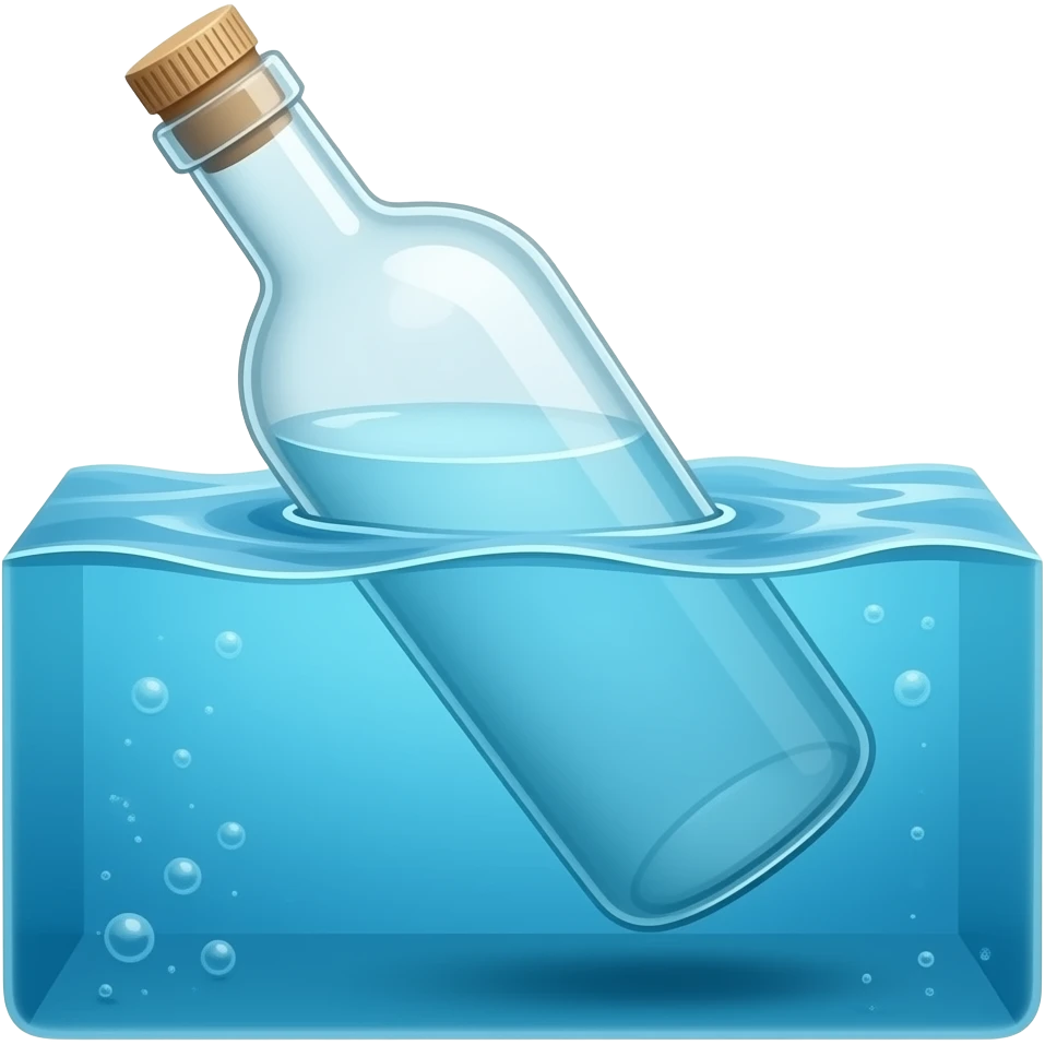 Une bouteille à la mer emoji