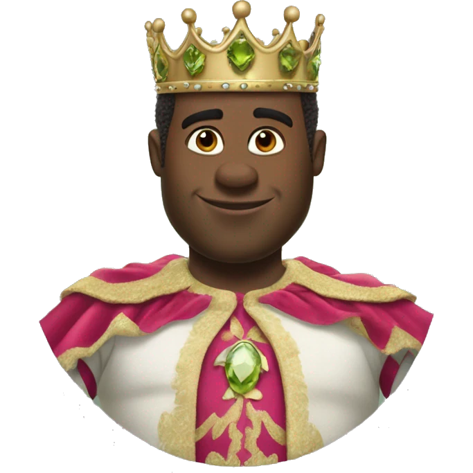 diddy wearing Shrek's clothes with a tiara that says diddy emoji