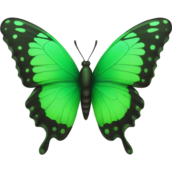 bright green butterfly emoji