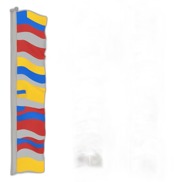 Vertical tricolor flag red yellow and blue  emoji