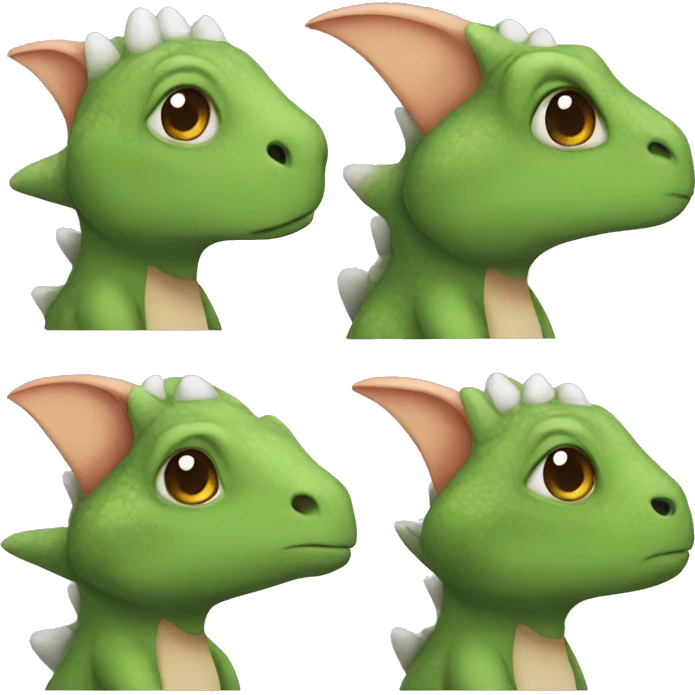Dinosaur in a bunny costume  emoji