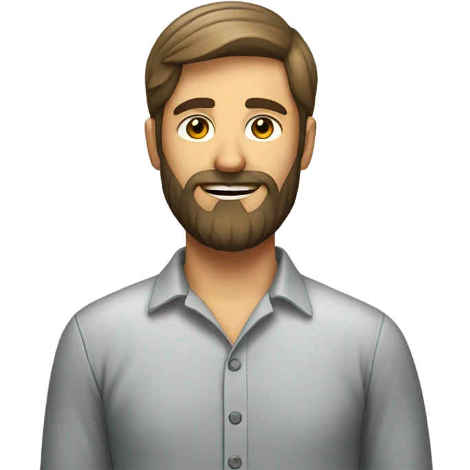 bearded man in indoor setting emoji