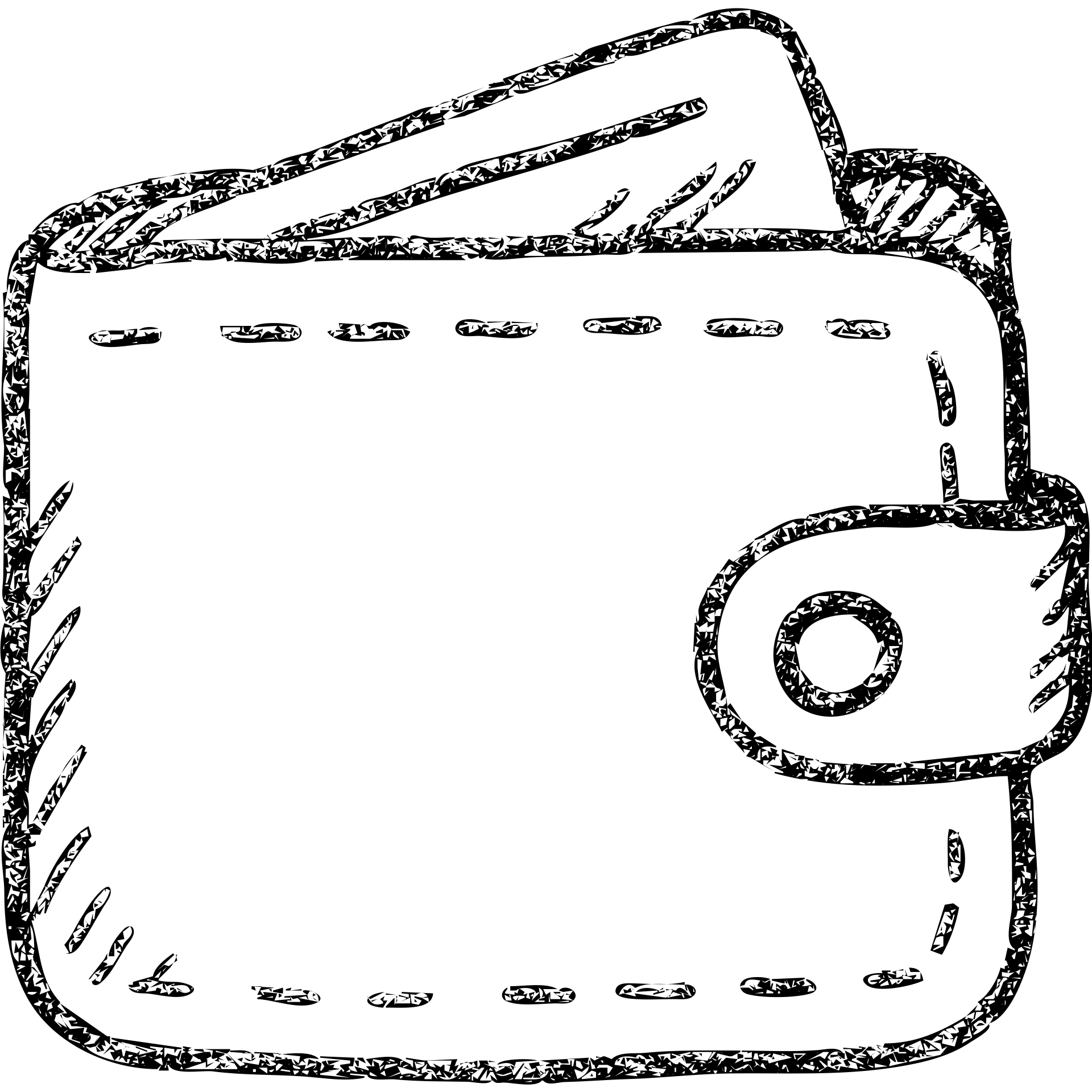 hand drawn outlined wallet icon emoji