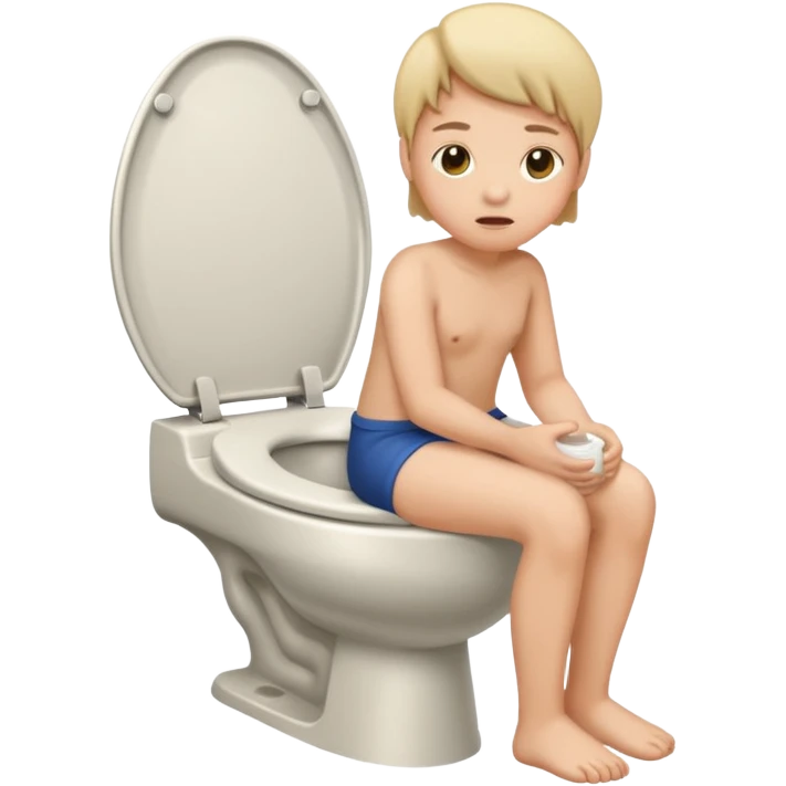 Pooping on a toilet emoji