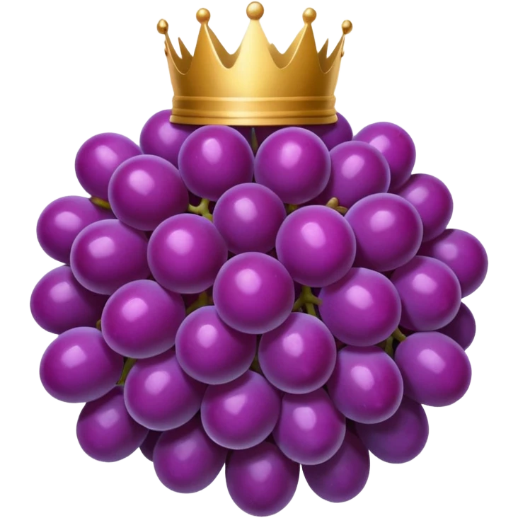 Purple grape crown emoji