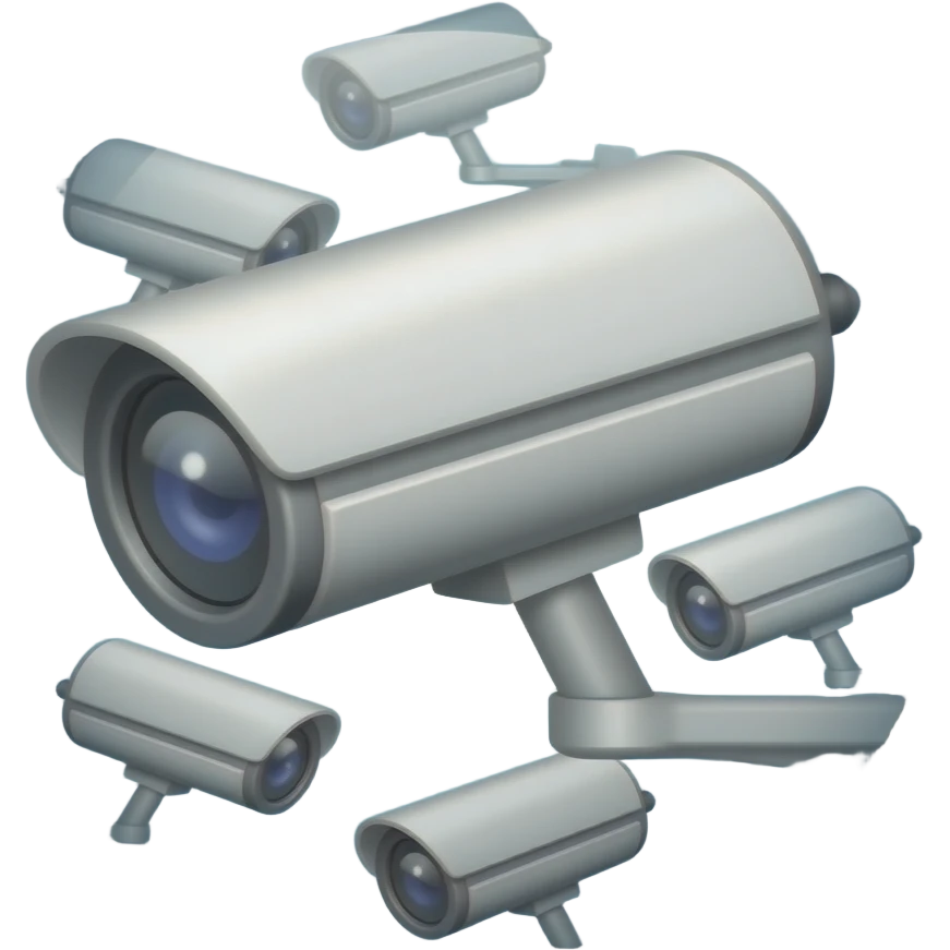 Multi CCTV inside a circle  emoji