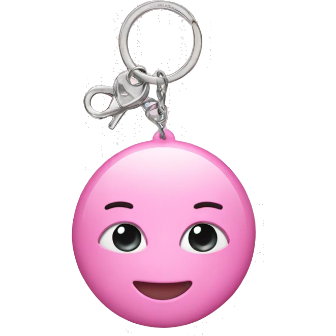 keychain with pink charms emoji