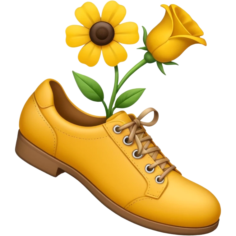 Flower holding a shoe  emoji