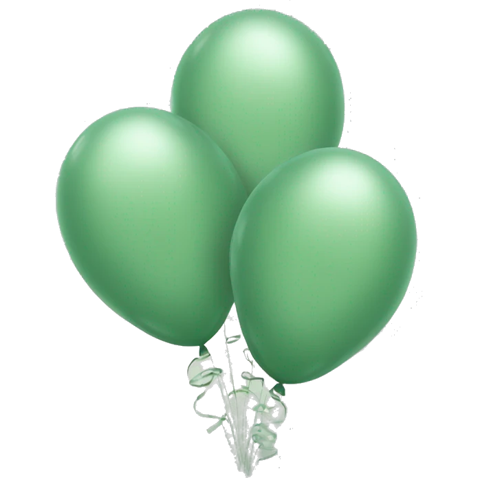 Aesthetic sage green 3 balloons emoji
