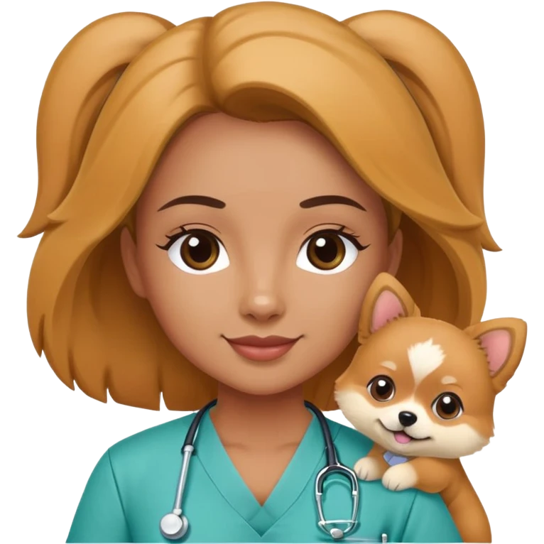 brazilian veterinary nurse with lulu pomeranian emoji