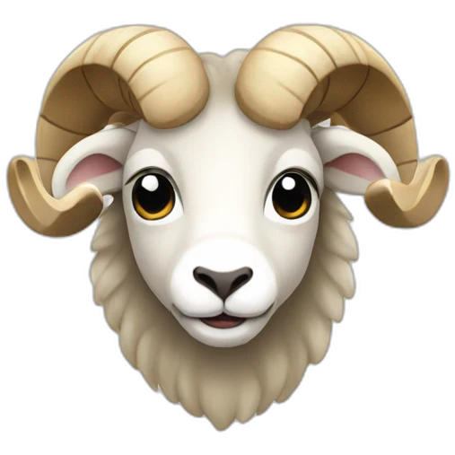 Ram with smile face emoji