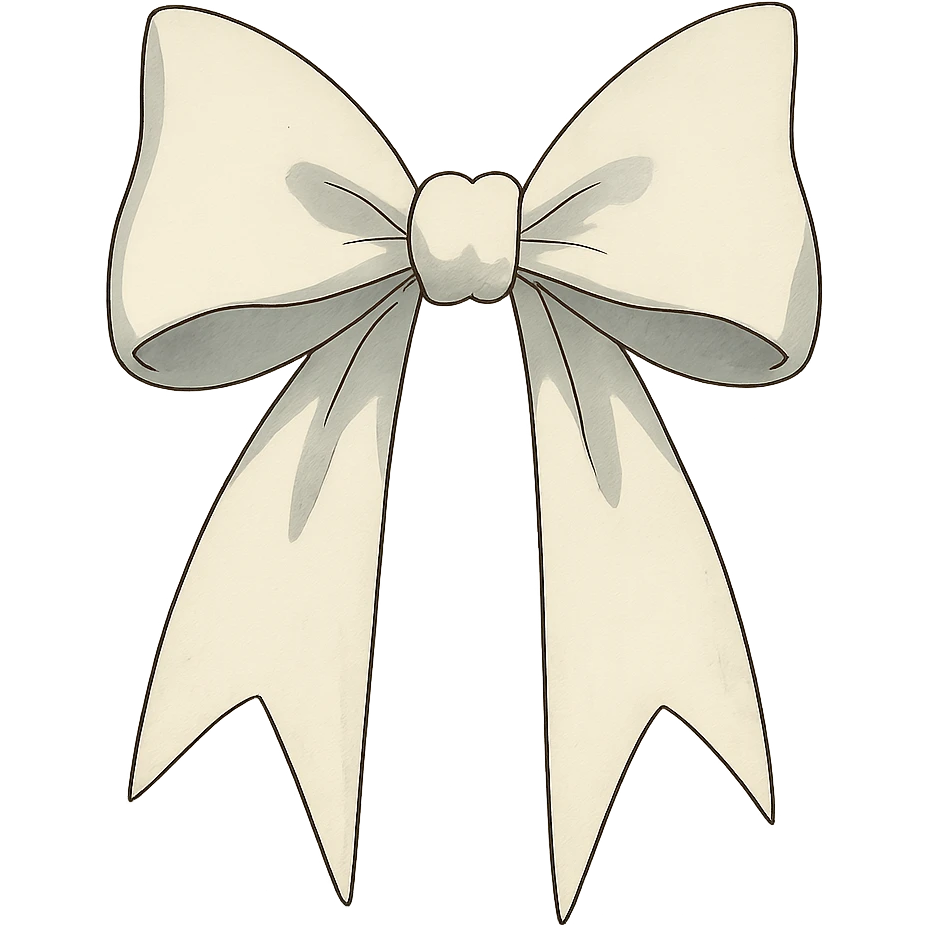 white gothic bow emoji