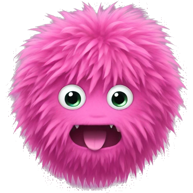pink hairy monster emoji