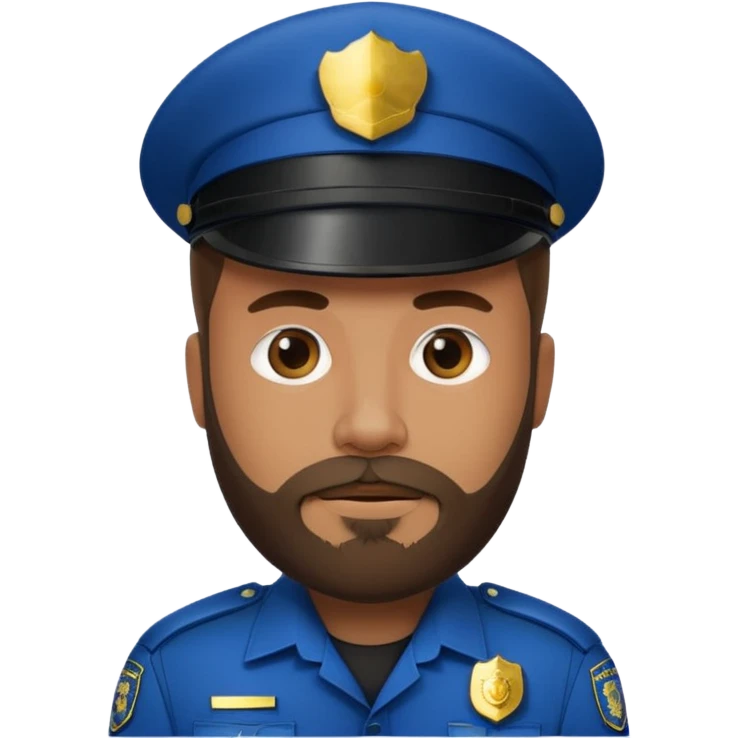 bearded police, emoji
