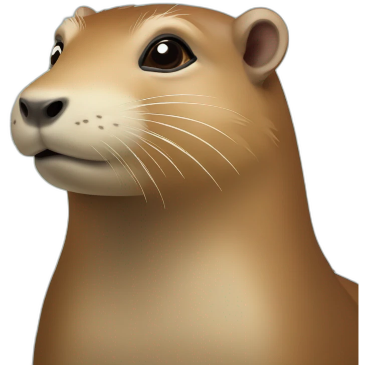 Loutre sur capybara emoji