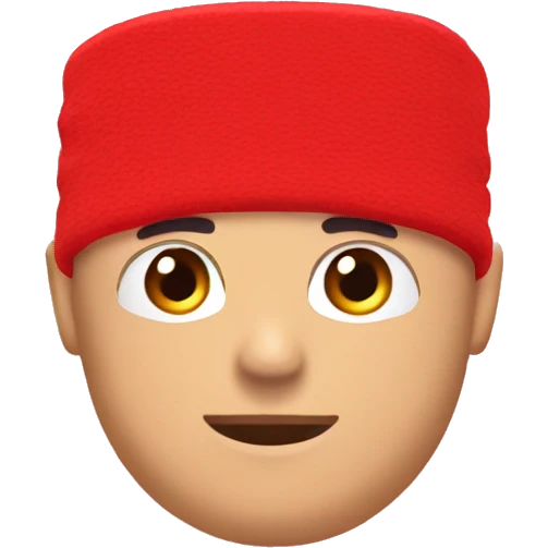 red sport sweatband emoji