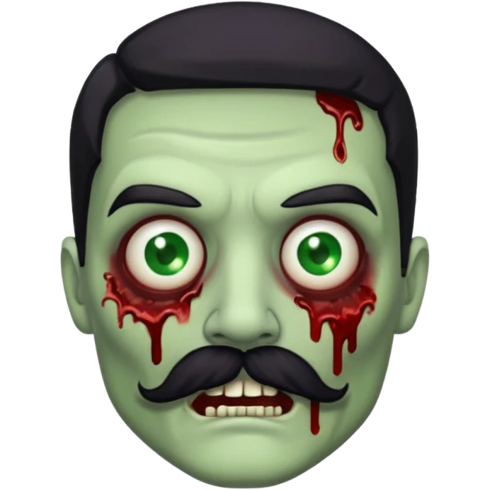 zombie with black mustaches emoji