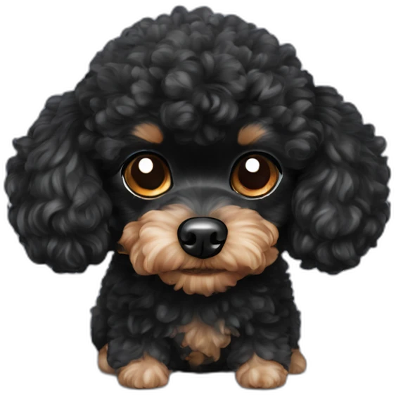 black toy poodle chihuahua small fluffy dog emoji